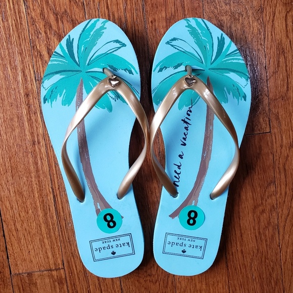 kate spade Shoes - Kate spade Need A Vacation palm tree flip flops